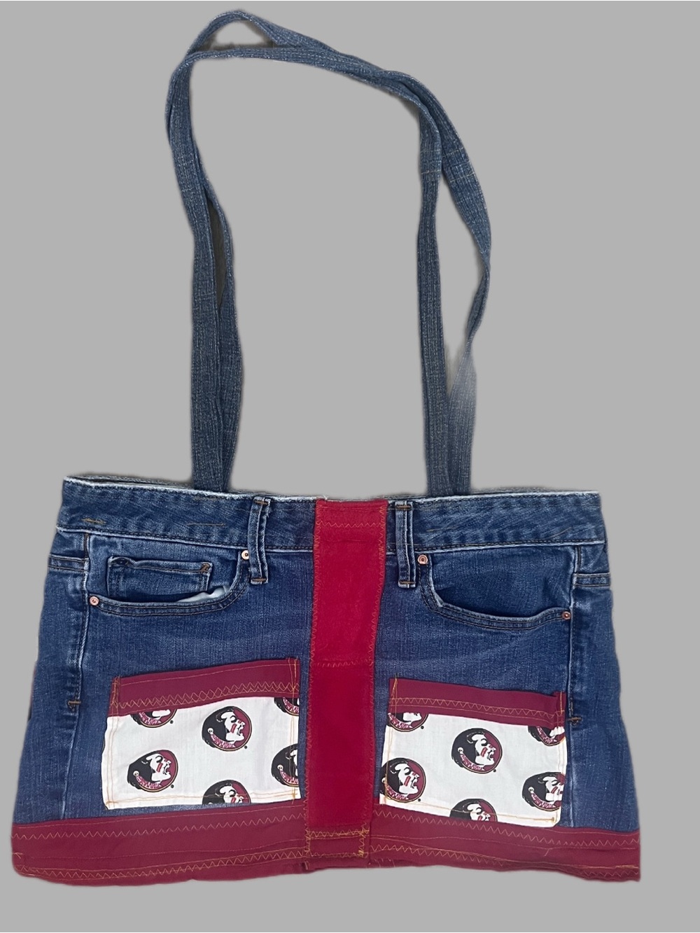 Florida State Seminoles Women’s Jean Shoulder Bag Handmade